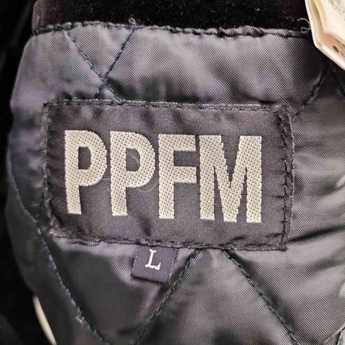 ピーピーエフエム PPFM 裏地キルティング ベロア スタンドカラーコート メンズ JPN:L