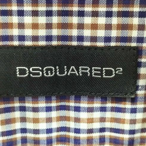 ディースクエアード DSQUARED2 イタリア製 S/Sチェックシャツ メンズ JPN:50