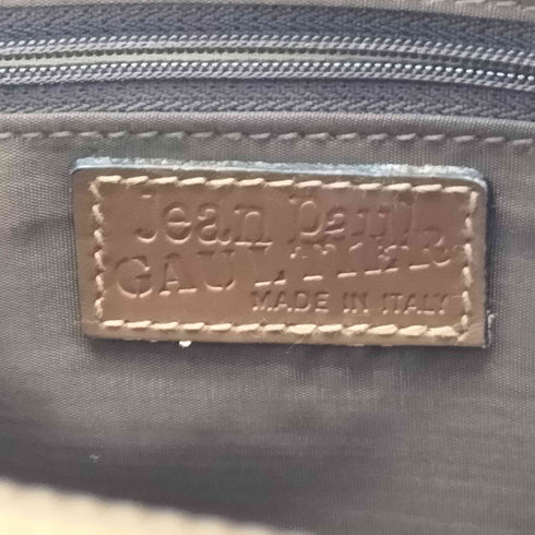 ジャンポールゴルチエ Jean Paul GAULTIER MADE IN ITALY 転写プリント パテントレザー ミニボストンバッグ メンズ