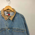 トミーヒルフィガー TOMMY HILFIGER エンブレム刺繍ロゴ デニムトラッカージャケット メンズ import:XL