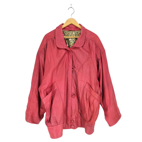 real leather リアルレザーハーフコート レディース M