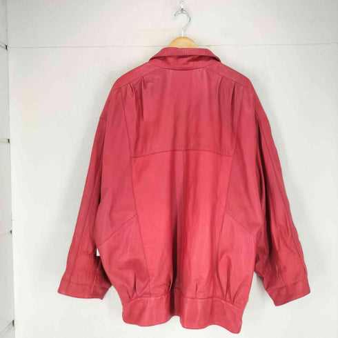 real leather リアルレザーハーフコート レディース M