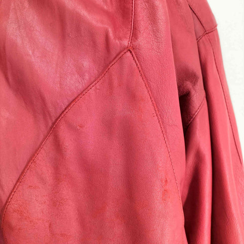 real leather リアルレザーハーフコート レディース M