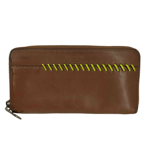 コーチ COACH ラウンドジップ デザインレザー長財布 メンズ