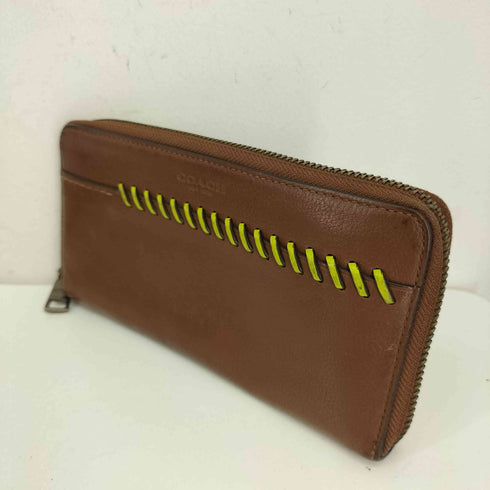 コーチ COACH ラウンドジップ デザインレザー長財布 メンズ