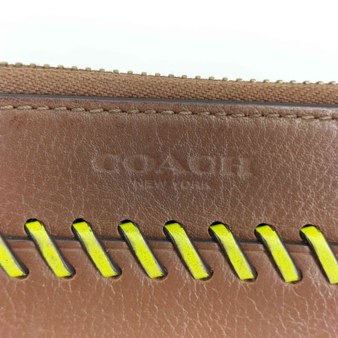コーチ COACH ラウンドジップ デザインレザー長財布 メンズ