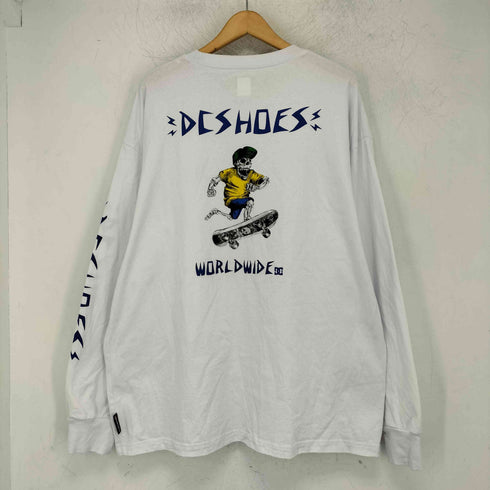 ディーシー DC SKATE SKULL LS/DC袖&バックプリント長袖ロンT メンズ import:XL