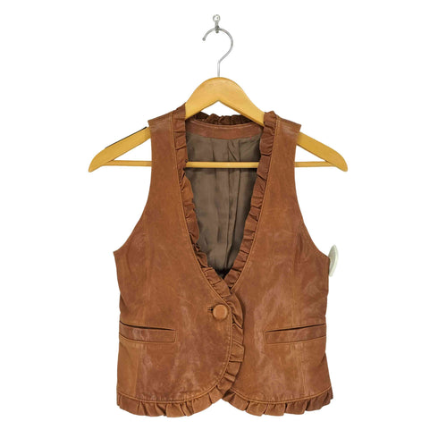 FREE'S PHRASE lamb leather ラムレザーベスト レディース M