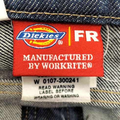 ディッキーズ Dickies ×INDURA FR 濃紺 インディゴ ジップフライ ワイドストレート デニム パンツ メンズ FR:36-38