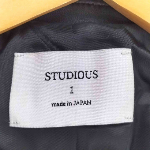 ステュディオス STUDIOUS lamb leather ラムレザーダブルライダースジャケット レディース 1