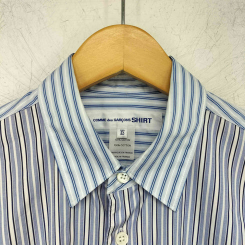 コムデギャルソンシャツ COMME des GARCONS SHIRT 19AW 切替ストライプシャツ クレイジーパターン メンズ JPN:XS