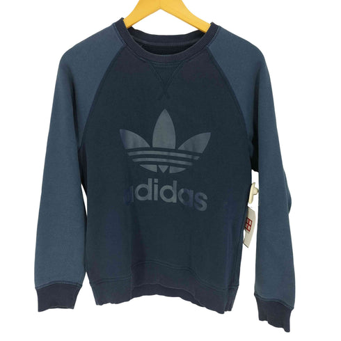 アディダスオリジナルス adidas Originals トレフォイル ロゴ プリント 前Vガゼット プルオーバー スウェット トレーナー レディース import:S
