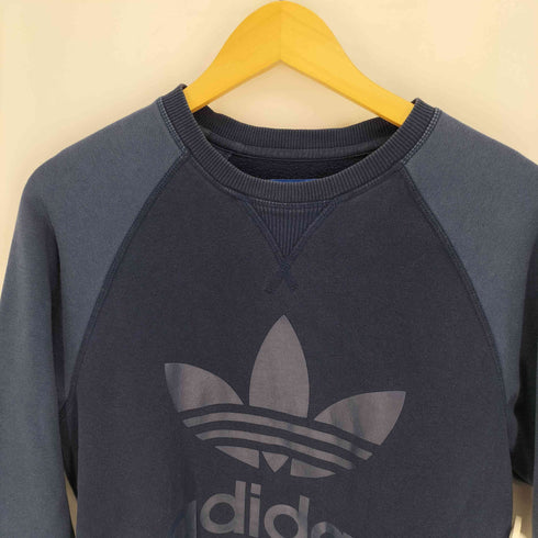 アディダスオリジナルス adidas Originals トレフォイル ロゴ プリント 前Vガゼット プルオーバー スウェット トレーナー レディース import:S