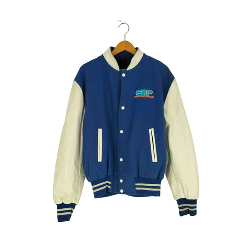 CANADA SPORTSWEAR CO 80S 84年製 カナダ製 企業ロゴ刺繍 襟袖レザー スタジャン メンズ import:L