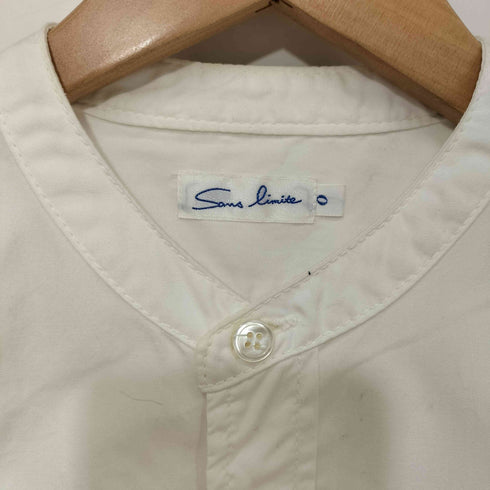 サンリミット Sans limite 2本針スタンドカラー WASHED メンズ 0