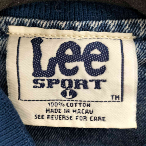 リー Lee SPORTS 90S カレッジロゴ デニム スタジャン メンズ import:L
