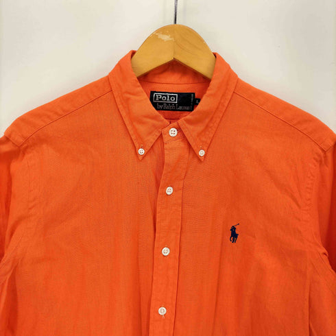 ポロバイラルフローレン Polo by RALPH LAUREN 90S ポニー 刺繍 ボタンダウン S/S シャツ メンズ import:L