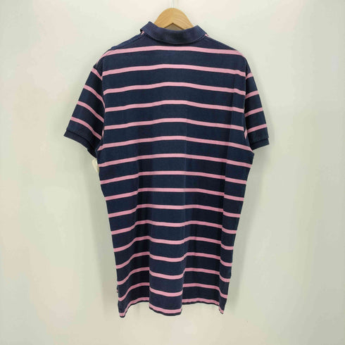 ポロバイラルフローレン Polo by RALPH LAUREN 90S ポニー 刺繍 ボーダー S/S ポロシャツ メンズ import:L