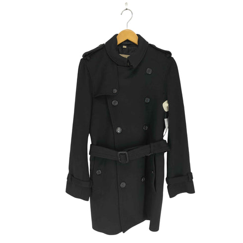 バーバリーロンドン BURBERRY LONDON WOOL&CASHMERE カシミヤ混 ウールピーコート メンズ EUR:44