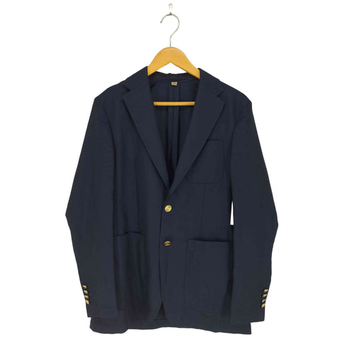 バーバリーロンドン BURBERRY LONDON 金ボタン 紺ブレ 2Bテーラードジャケット メンズ EUR:44
