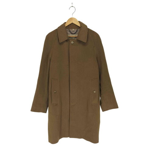 バーバリーロンドン BURBERRY LONDON MADE IN ITALY pure cashmere カシミヤ100 比翼ステンカラーコート メンズ EUR:44