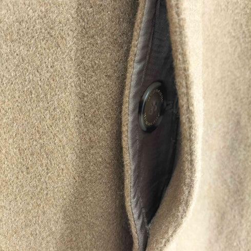 バーバリーロンドン BURBERRY LONDON MADE IN ITALY pure cashmere カシミヤ100 比翼ステンカラーコート メンズ EUR:44