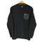 ショット Schott LEATHER POCKET CREWNECK SWEATER メンズ import:L
