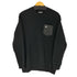 ショット Schott LEATHER POCKET CREWNECK SWEATER メンズ import:L