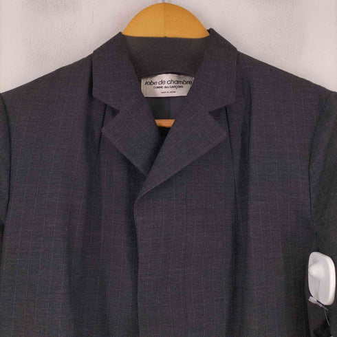 ローブドシャンブルコムデギャルソン robe de chambre COMME des GARCONS 98SS ウールストライプジャケット レディース