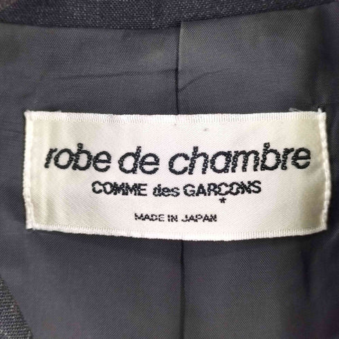 ローブドシャンブルコムデギャルソン robe de chambre COMME des GARCONS 98SS ウールストライプジャケット レディース