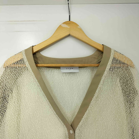 CYAN TOKYO 25SS ネップメッシュフレンチカーデ レディース FREE