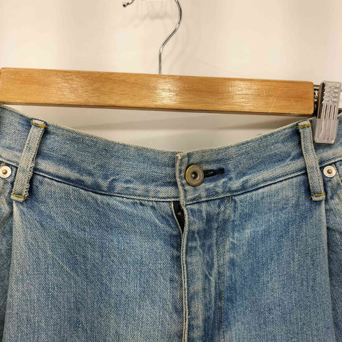 ネオンサイン NEON SIGN USED加工 ジップフライ ワイドデニムパンツ メンズ 2