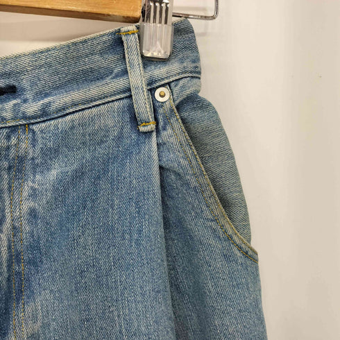 ネオンサイン NEON SIGN USED加工 ジップフライ ワイドデニムパンツ メンズ 2