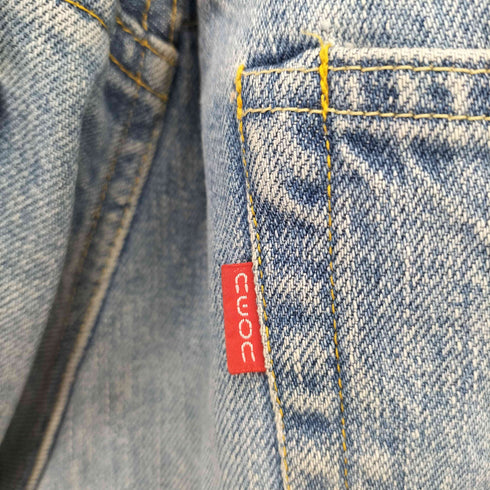 ネオンサイン NEON SIGN USED加工 ジップフライ ワイドデニムパンツ メンズ 2