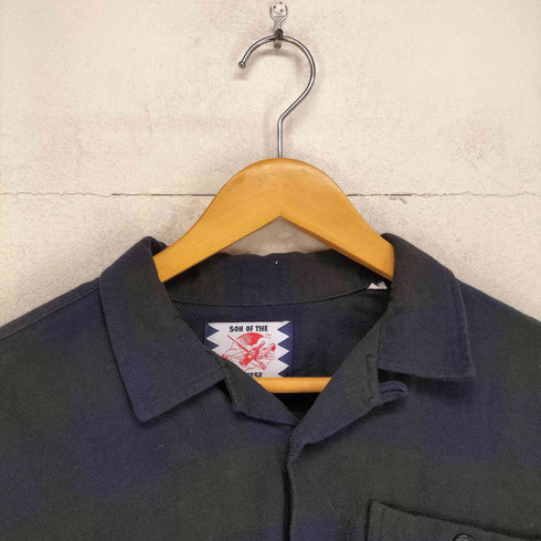 サノバチーズ SON OF THE CHEESE BLOCK SHIRT メンズ S