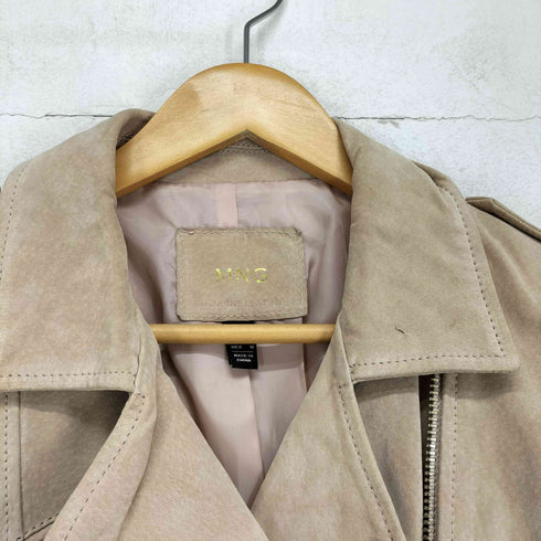 マンゴー MNG pig suede ピッグスエードダブルライダースジャケット レディース M