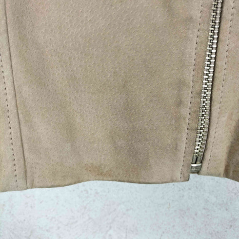 マンゴー MNG pig suede ピッグスエードダブルライダースジャケット レディース M