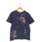 和柄 鯉 両面プリントクルーネックTシャツ メンズ M