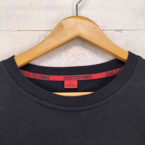 AIR RACE 両面企業プリントクルーネックTシャツ メンズ L