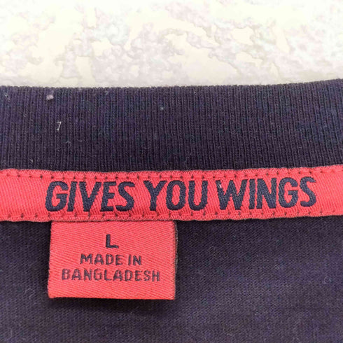 AIR RACE 両面企業プリントクルーネックTシャツ メンズ L