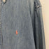 ラルフローレン RALPH LAUREN 90s USA製 ボタンダウン ポニー刺繍 ロングスリーブデニムシャツ メンズ XL
