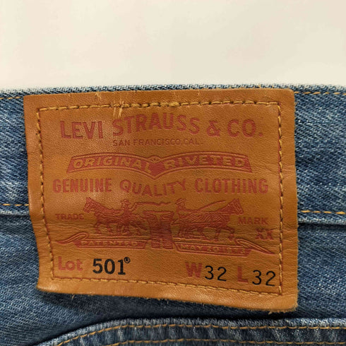 リーバイス Levis PREMIUM USA製 501 ボタン裏5244 BIGE復刻 ストレートデニム メンズ W32/L32
