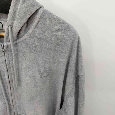 OPEN YY Velour Box Hoodie ベロア ジップ パーカー メンズ import:S