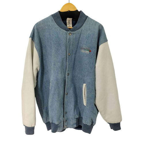 フルーツオブザルーム FRUIT OF THE LOOM Hacienda HOTEL&CASINO スウェット地切替 デニムスタジャン メンズ import:XXL