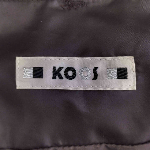 KOOS ナイロン切り替え プリーツスカート レディース