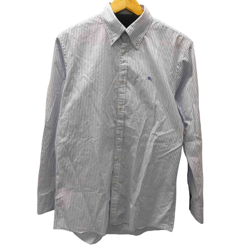バーバリーブラックレーベル BURBERRY BLACK LABEL Striped Dress Shirt L/S ストライプ レギュラーカラー ドレス シャツ 襟芯 メンズ 41