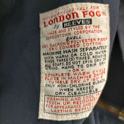 ロンドンフォグ LONDON FOG 80S OLD MADE IN UK 英国製 生地 ハリントン ジャケット スウィングトップ ブルゾン IDEAL ジップ メンズ 44