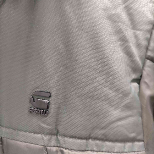 ジースターロー G-STAR RAW 00S ロゴ プレート スイッチング メタリック 3D キルト パデット ボンバー ジャケット ブルゾン Y2K メンズ XS-S