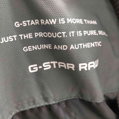 ジースターロー G-STAR RAW 00S ロゴ プレート スイッチング メタリック 3D キルト パデット ボンバー ジャケット ブルゾン Y2K メンズ XS-S