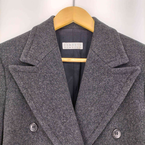 バーニーズニューヨーク BARNEYS NEWYORK イタリア製 ダブルブレスト 3B ウールチェスターコート レディース EUR:38